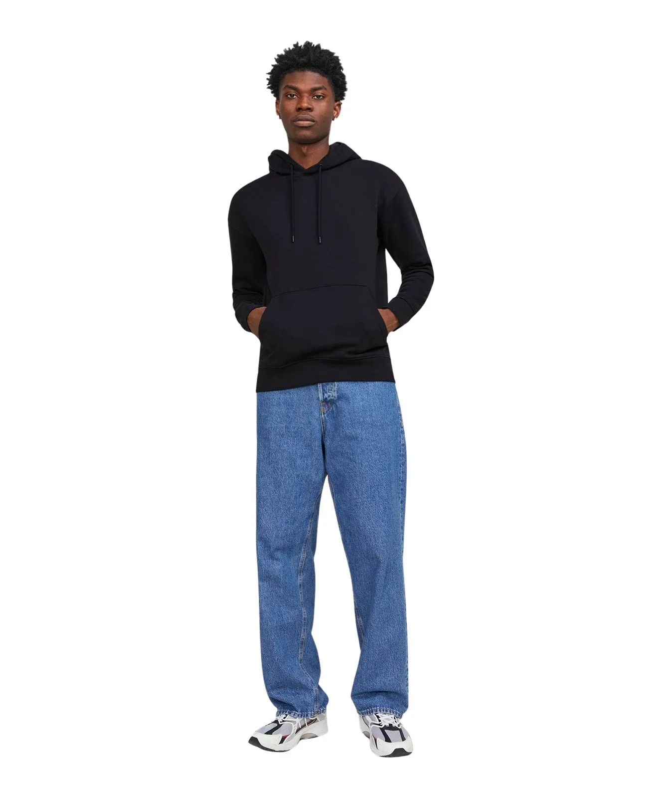 Herren Pullover Star Basic Sweat Hood von Jack & Jones in Black