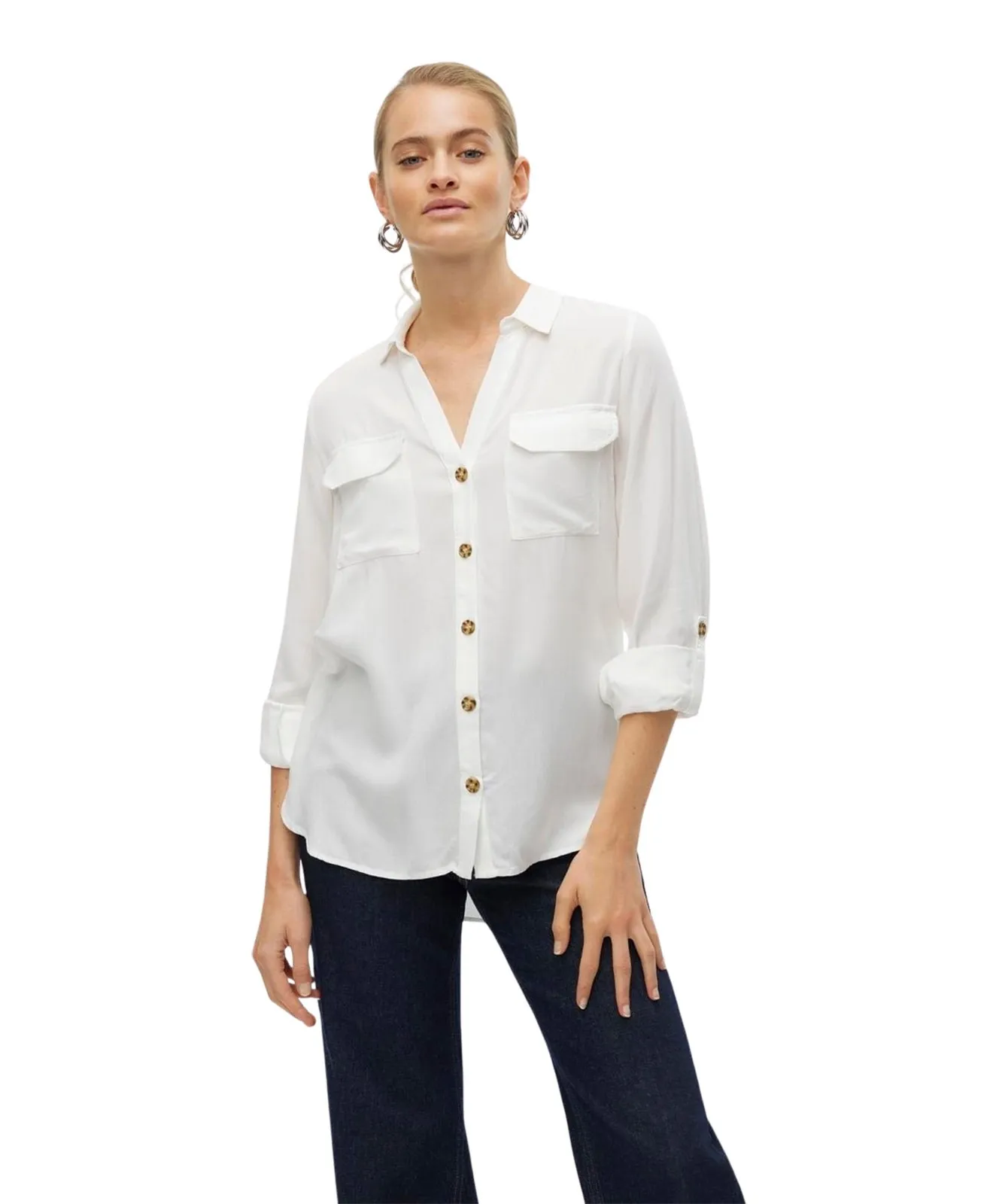 Damen Bluse Bumby von Vero Moda in Snow White