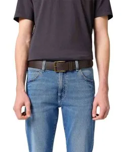 Wrangler Ledergürtel Heritage-Optik in Braun