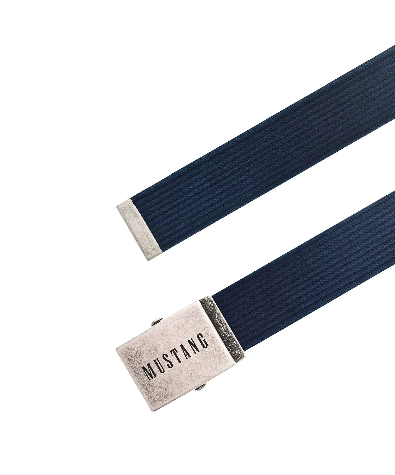 Herren Gürtel 40 mm Baumwoll-Bandgürtel von Mustang in Blau