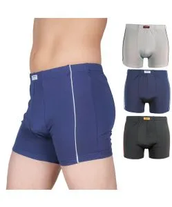 7Days Bodywear Herren Boxershorts (3 Stück) mit farbigen Seitenstreifen
