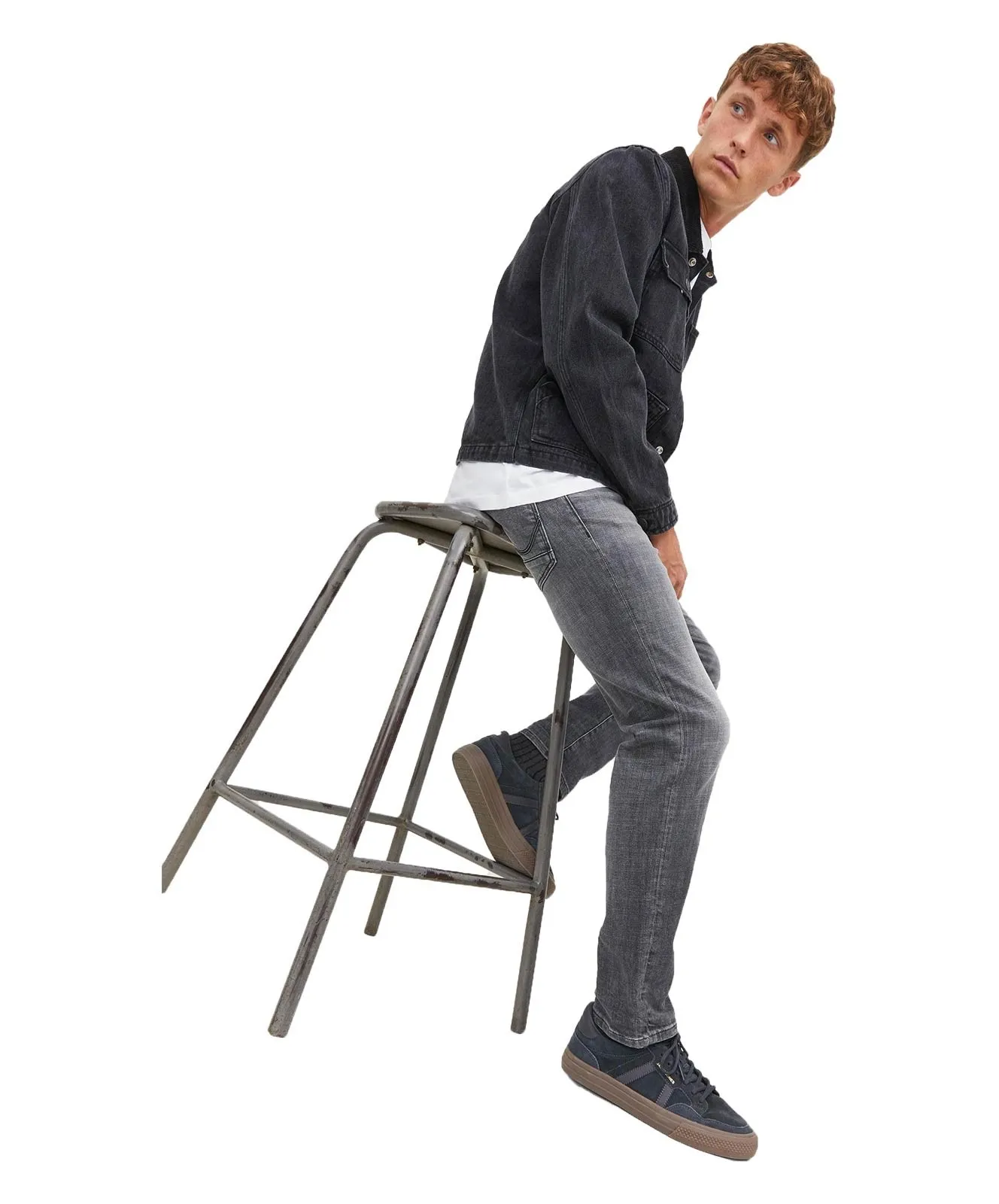 Herren Jeans Tim Davis von Jack & Jones in Grey Denim