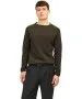 Herren Pullover Hill Knit Crew Neck von Jack & Jones in Olive Night Melange
