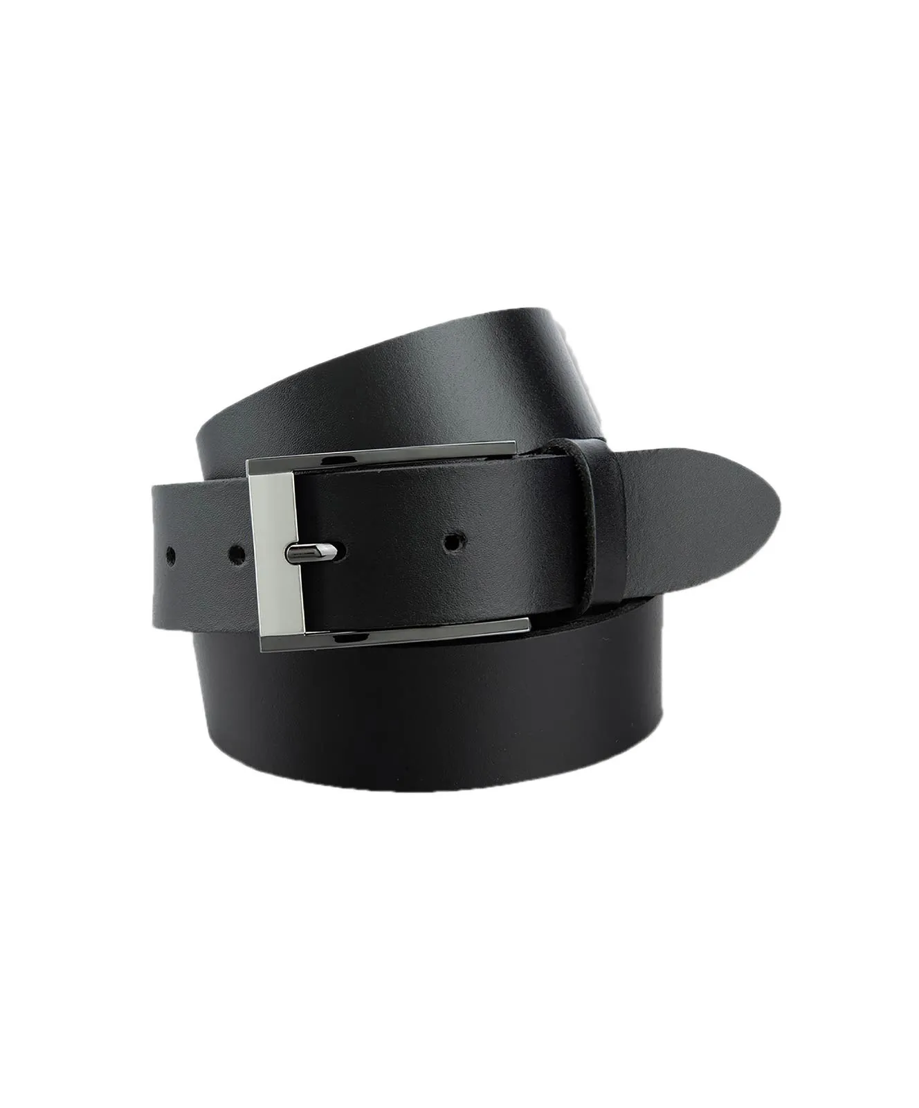 Herren Gürtel 3,5cm Basicleder Gürtel von Bernd Götz in Black
