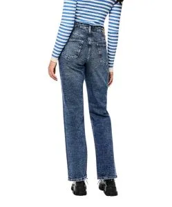 Pieces Kelly Jeans Straight Fit in Stone-Waschung