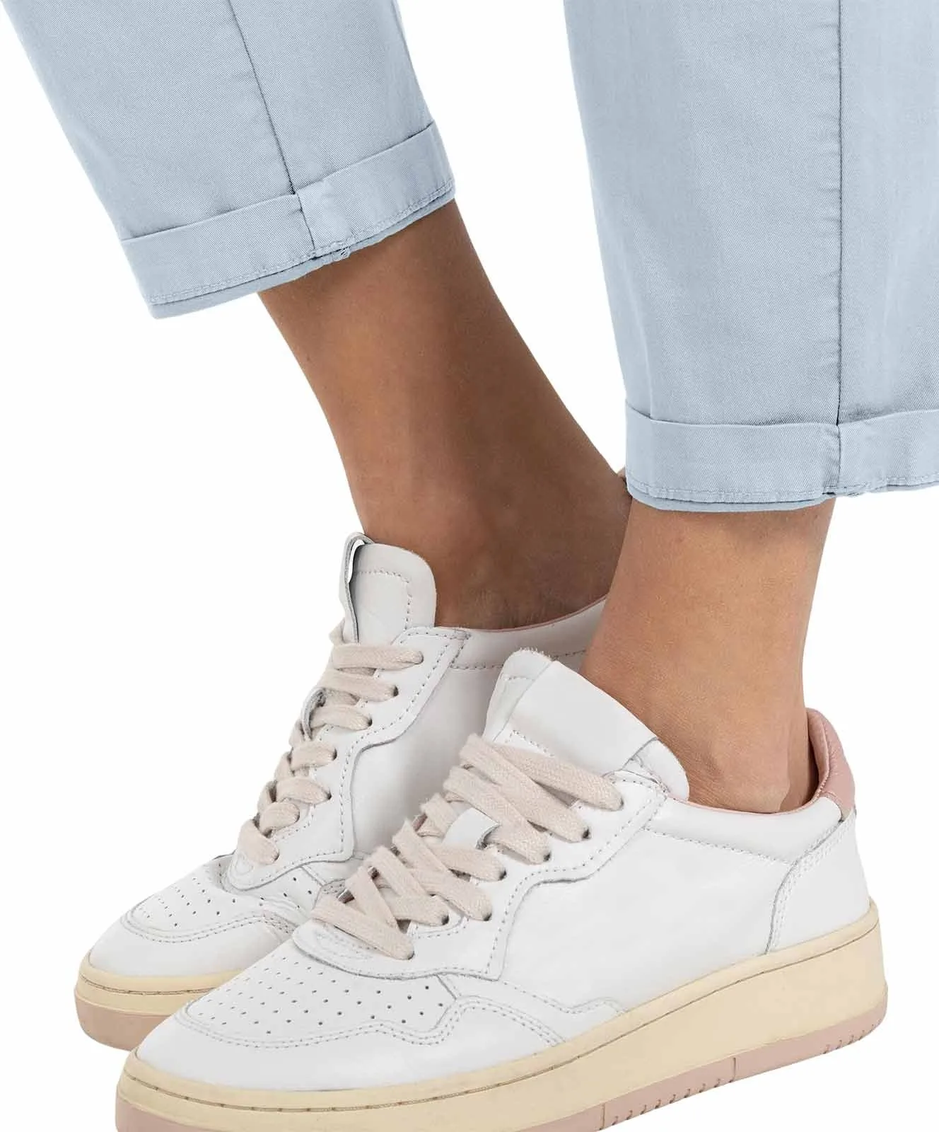 Damen Hose Chino Turn Up von MAC in Ice Blue