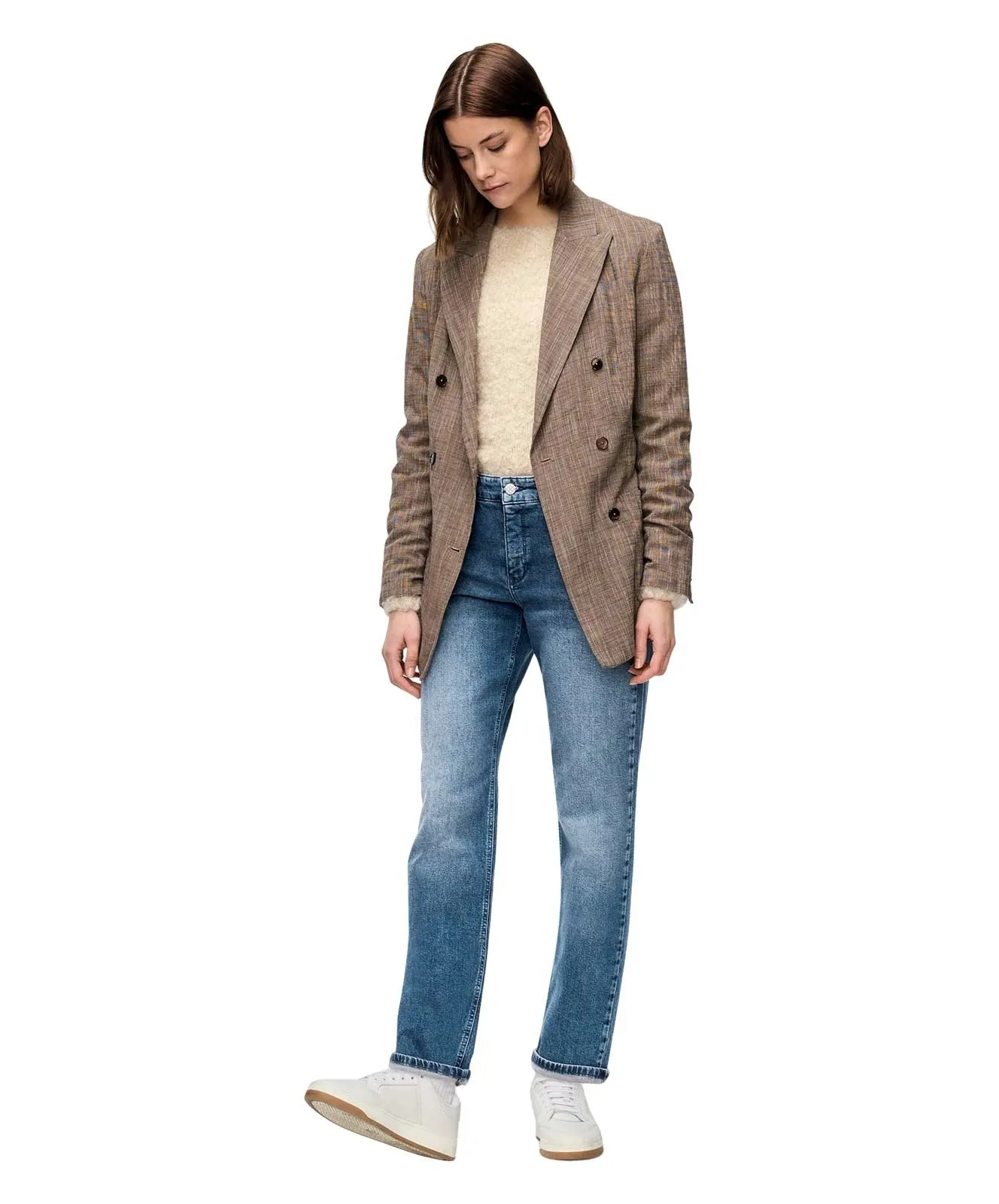 Damen Jeans Straight von MAC in Mid Blue Random