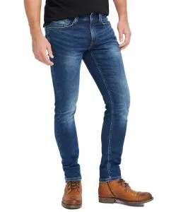Mustang Herren Jeans Oregon Tapered Fit in Blue Dark