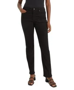 Levi's 712 Slim fit Jeans mit hohem Bund in Schwarz
