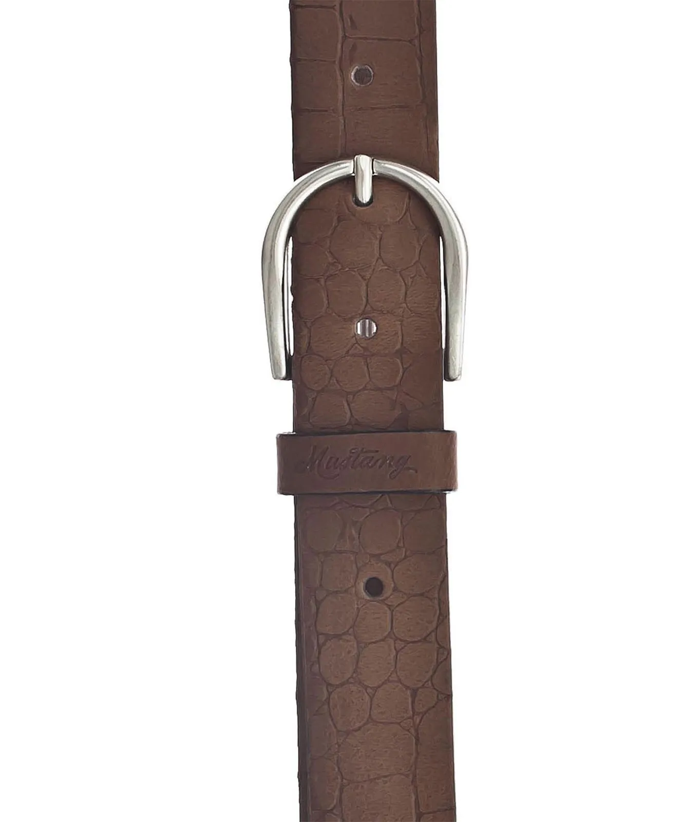 Damen Gürtel 3cm Echtleder-Damengürtel von Mustang in Cognac