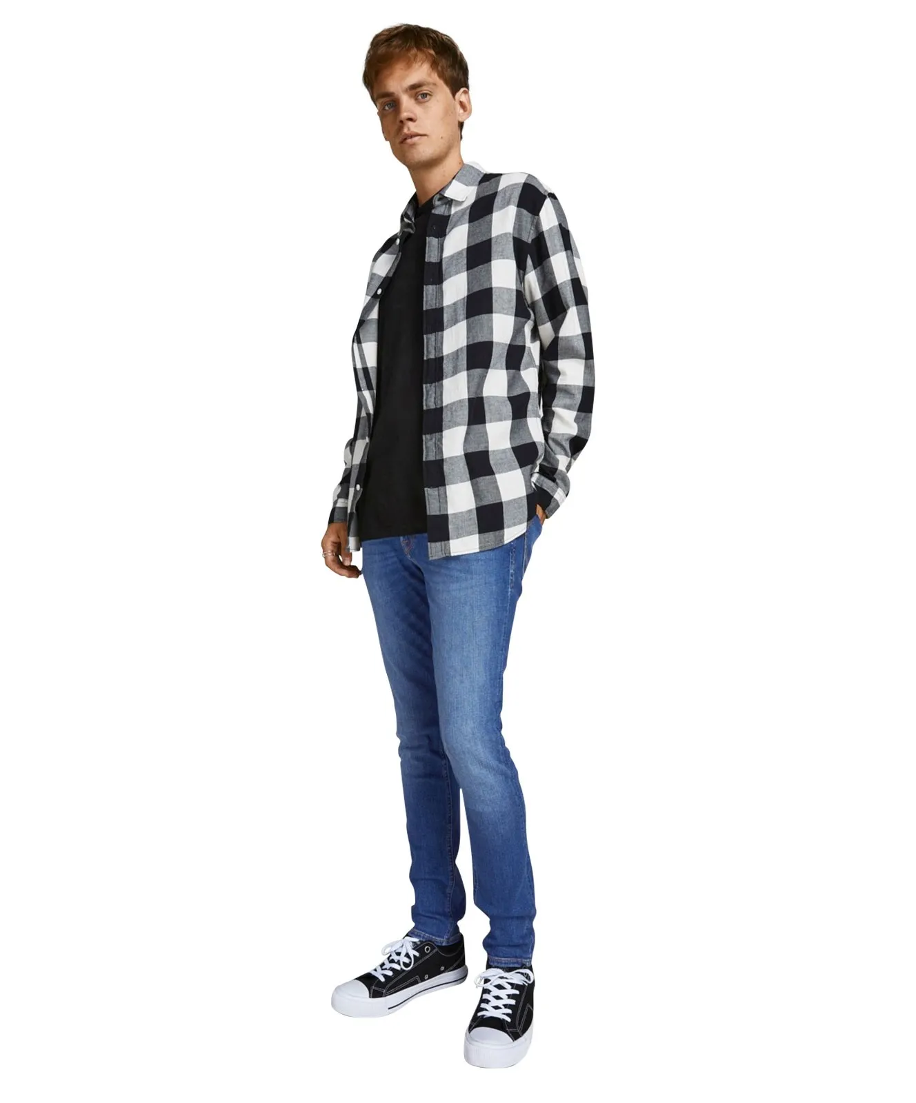 Herren Jeans Liam von Jack & Jones in Blue Denim