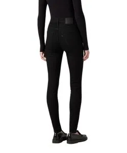 Levi's 720 - Schwarze High Waisted Skinny Jeans
