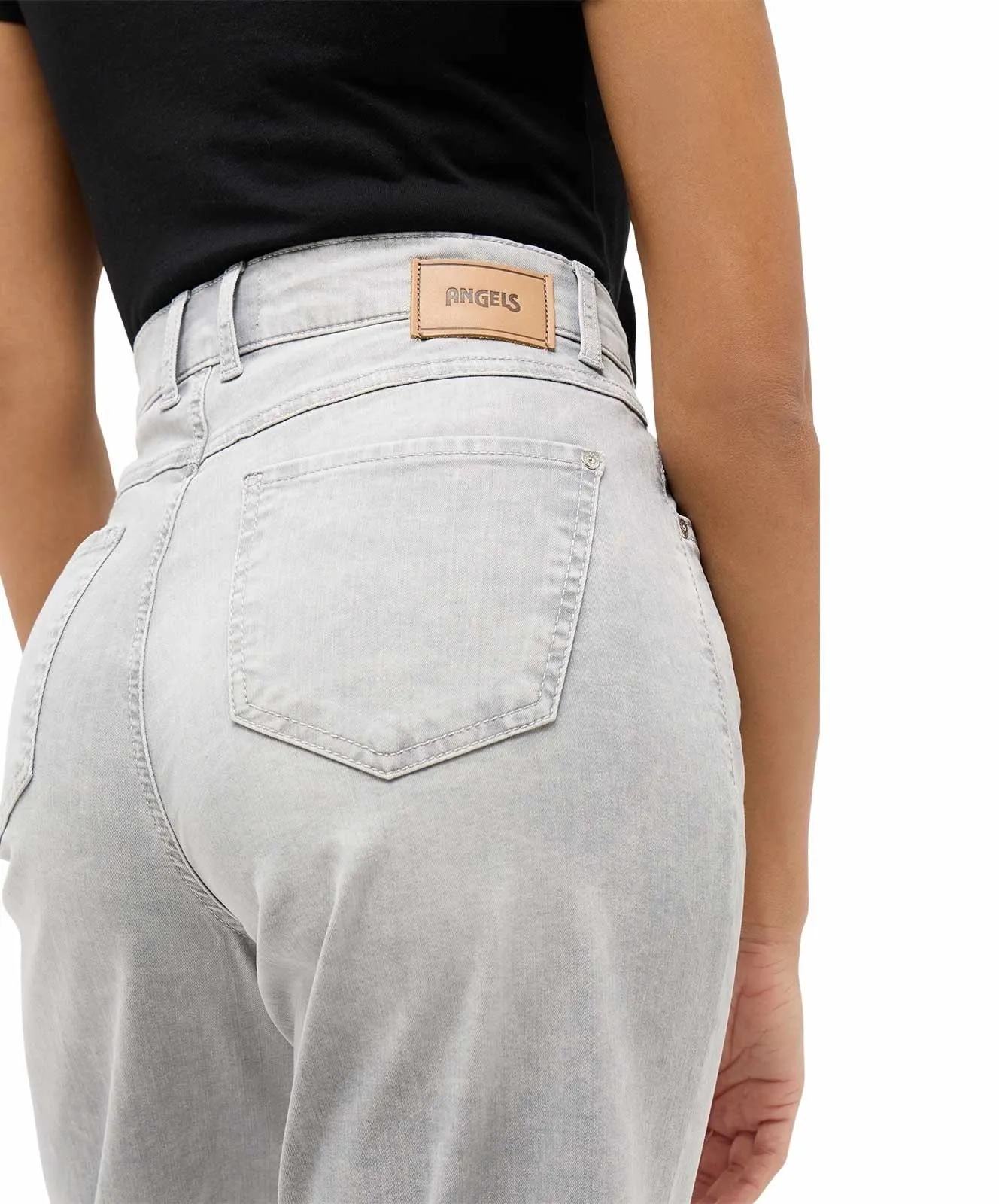 Damen Jeans Linn Fringe von Angels in Light Grey Random Used