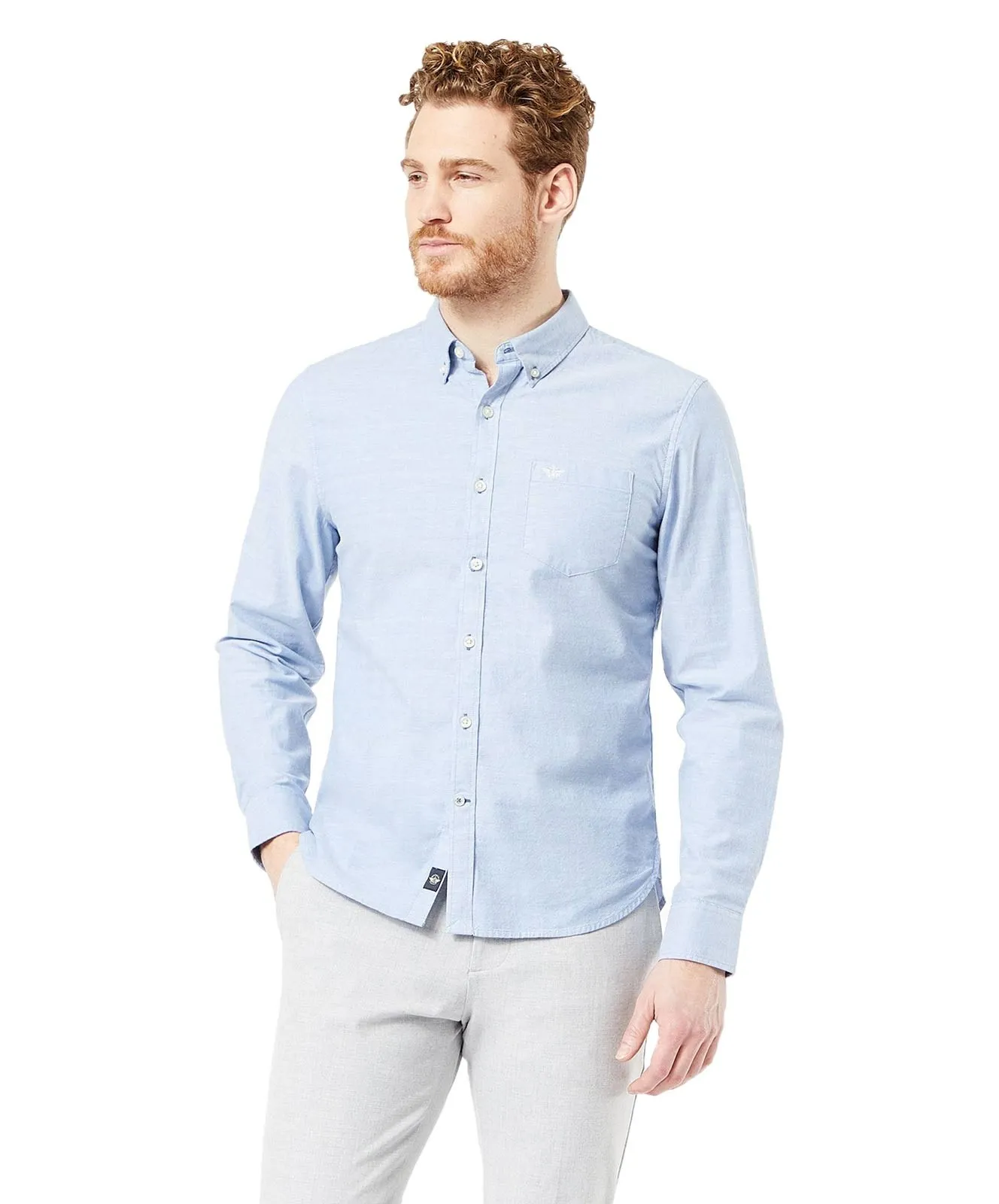 Herren Hemd Stretch Oxford Shirt von Dockers in Oxford Delft