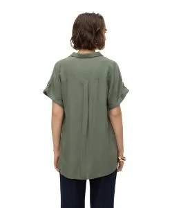 Vero Moda Kurzarmbluse Bumby in Grün