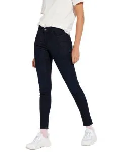 Wrangler Damen High Waist Jeans in Blue Black