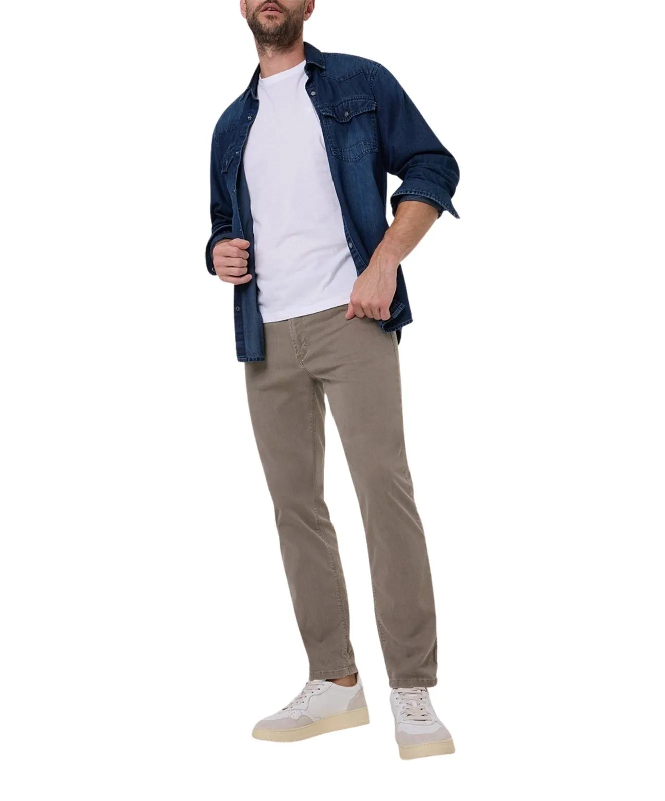 Herren Jeans Rando 1680 von Pioneer in Light Brown Stonewash