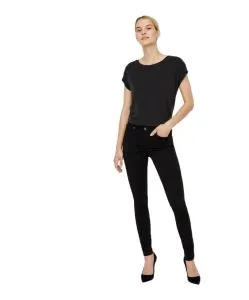 Vero Moda Jeans Slim Fit Lux in tiefschwarzem Denim