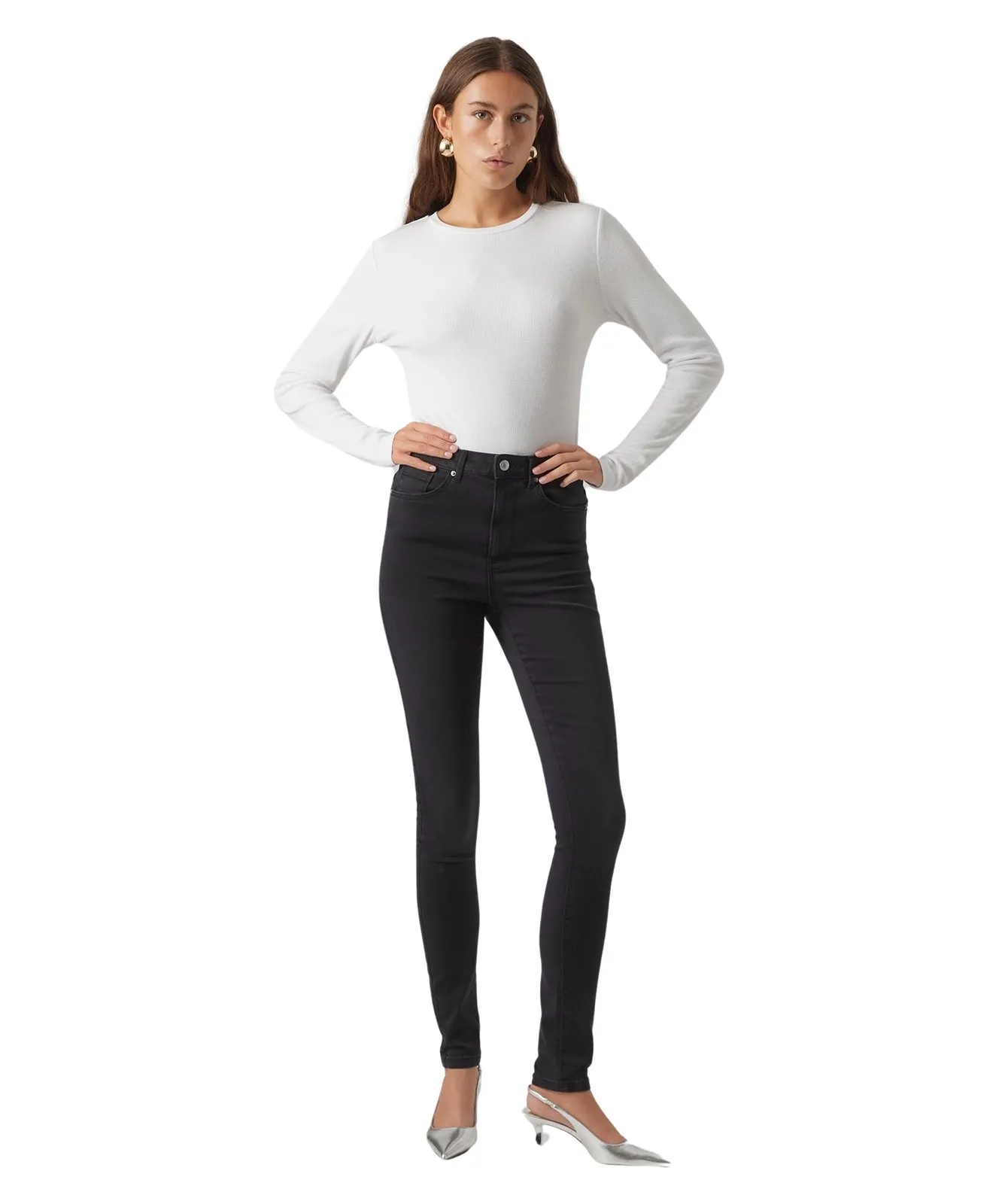 Damen Jeans Sophia von Vero Moda in Dark Grey