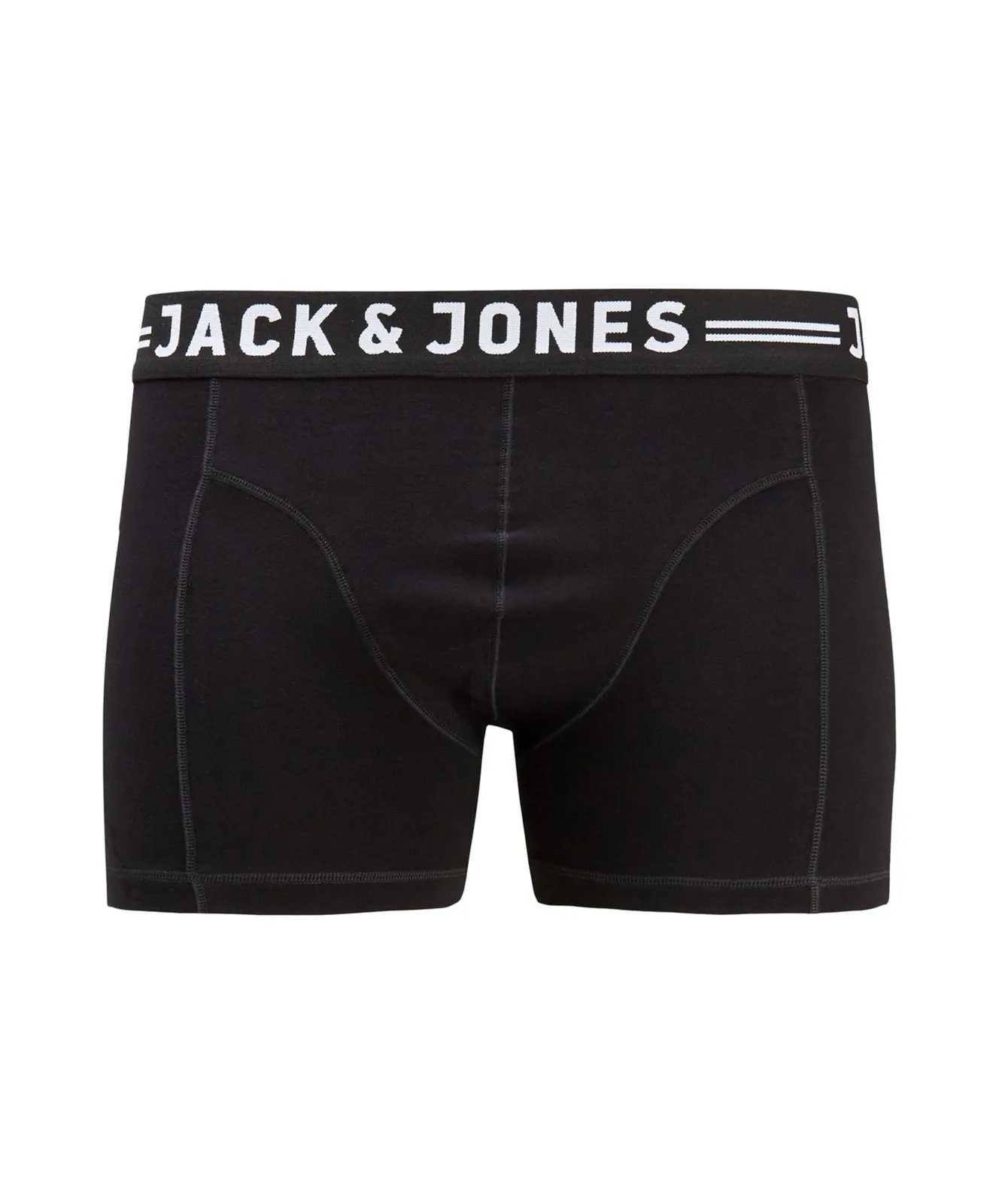Herren Unterwäsche Sense Trunks 3-Pack von Jack & Jones in Black Black