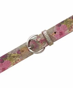 Mustang Gürtel in Flower-Muster mit Vintage-Finish