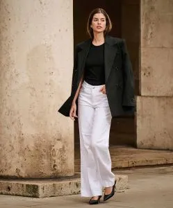 MAC Dream Wide Leg Jeans in Weiß