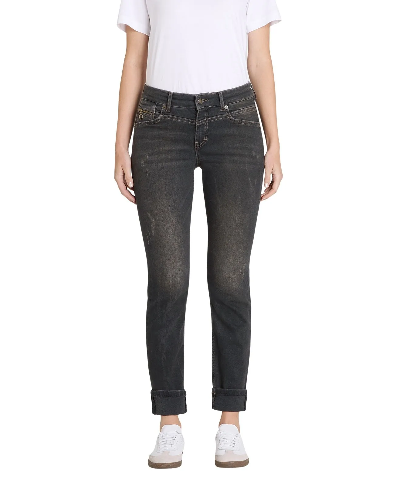 Damen Jeans Rich Slim von MAC in Fancy Brown  Black