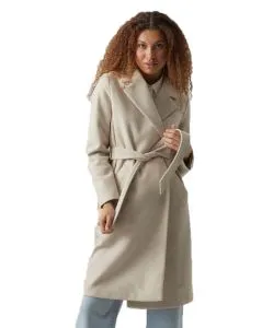 Vero Moda Mantel Fortuneaya mit Gürtel mit Reverskragen