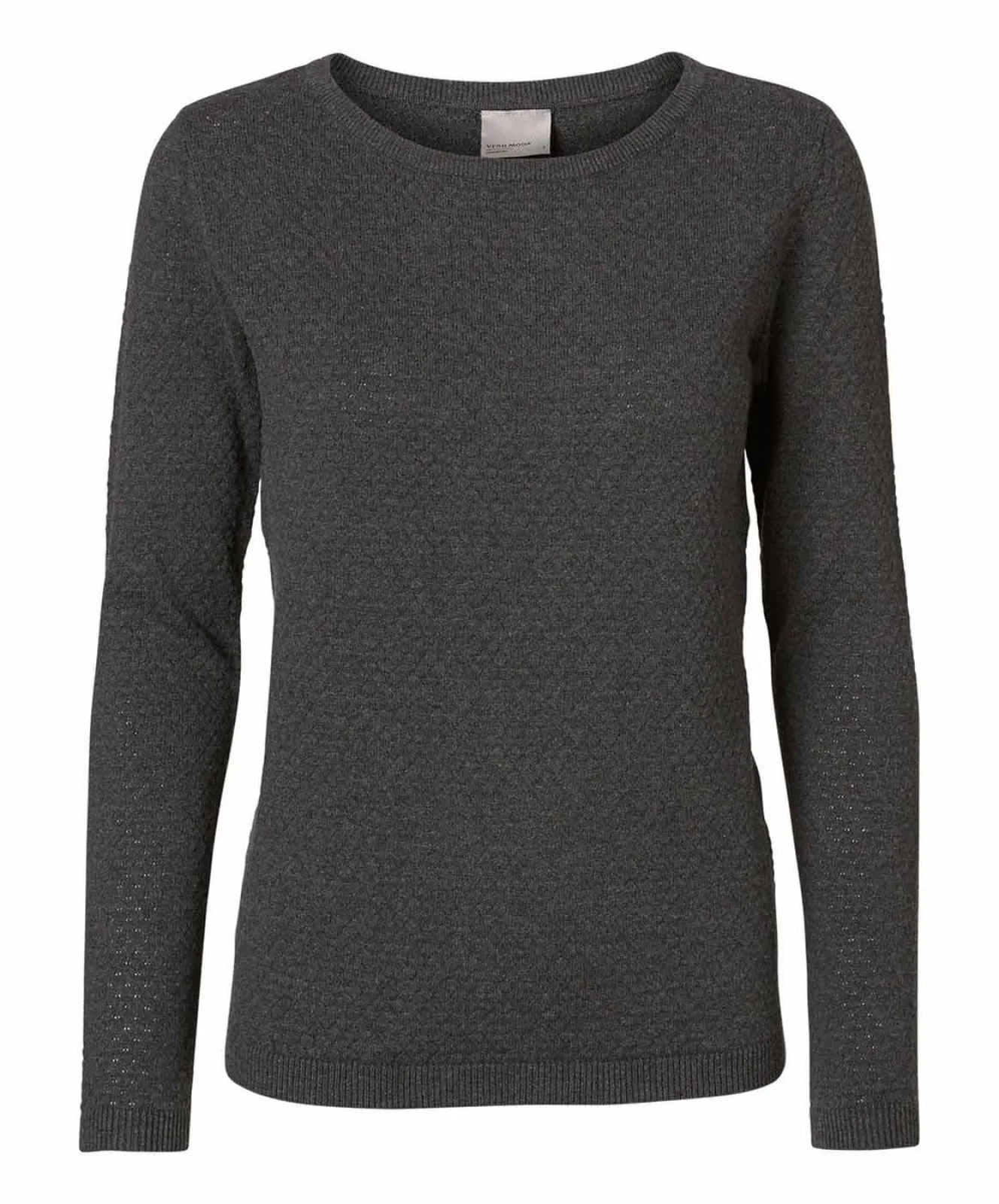 Damen Pullover Care von Vero Moda in Dark Grey Melange