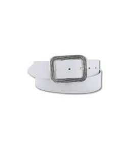 Bernd Götz - weißer Gürtel aus Rindsleder 