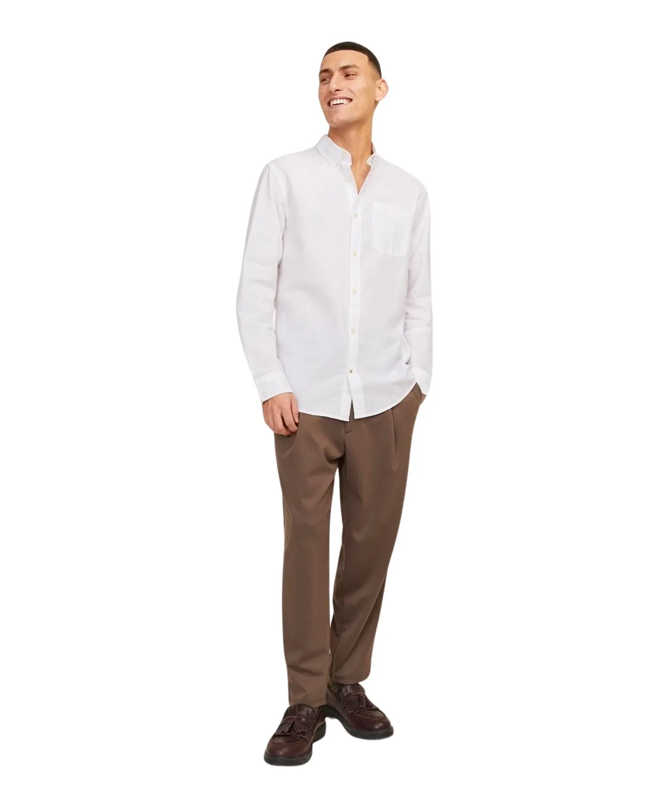 Herren Hemd Oxford von Jack & Jones in White