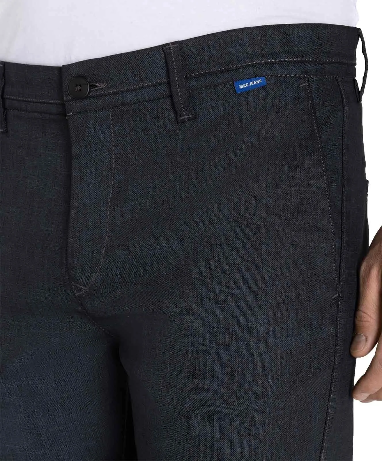 Herren Hose Griffin von MAC in Grey Stone Printed
