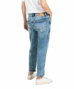 MAC Baggy Jeans Iowa in Blau mit Destroyed-Effekten
