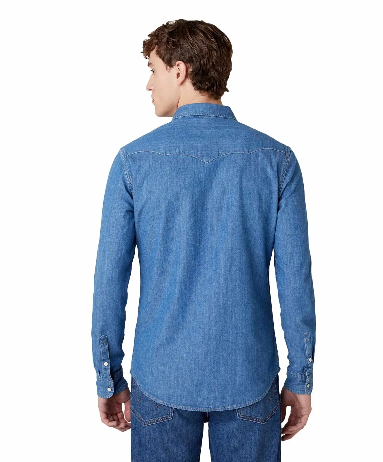 Herren Hemd Western Shirt von Wrangler in Mid Stone