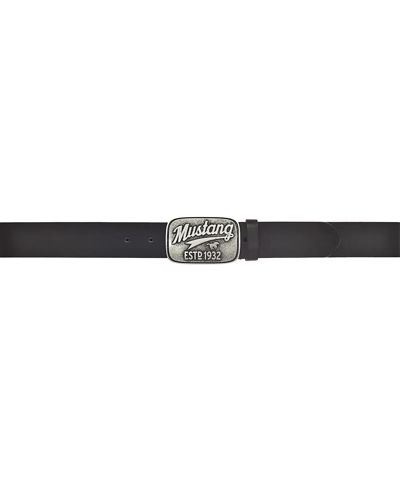 Herren Gürtel 4cm Gürtel aus Echtleder  von Mustang in Black