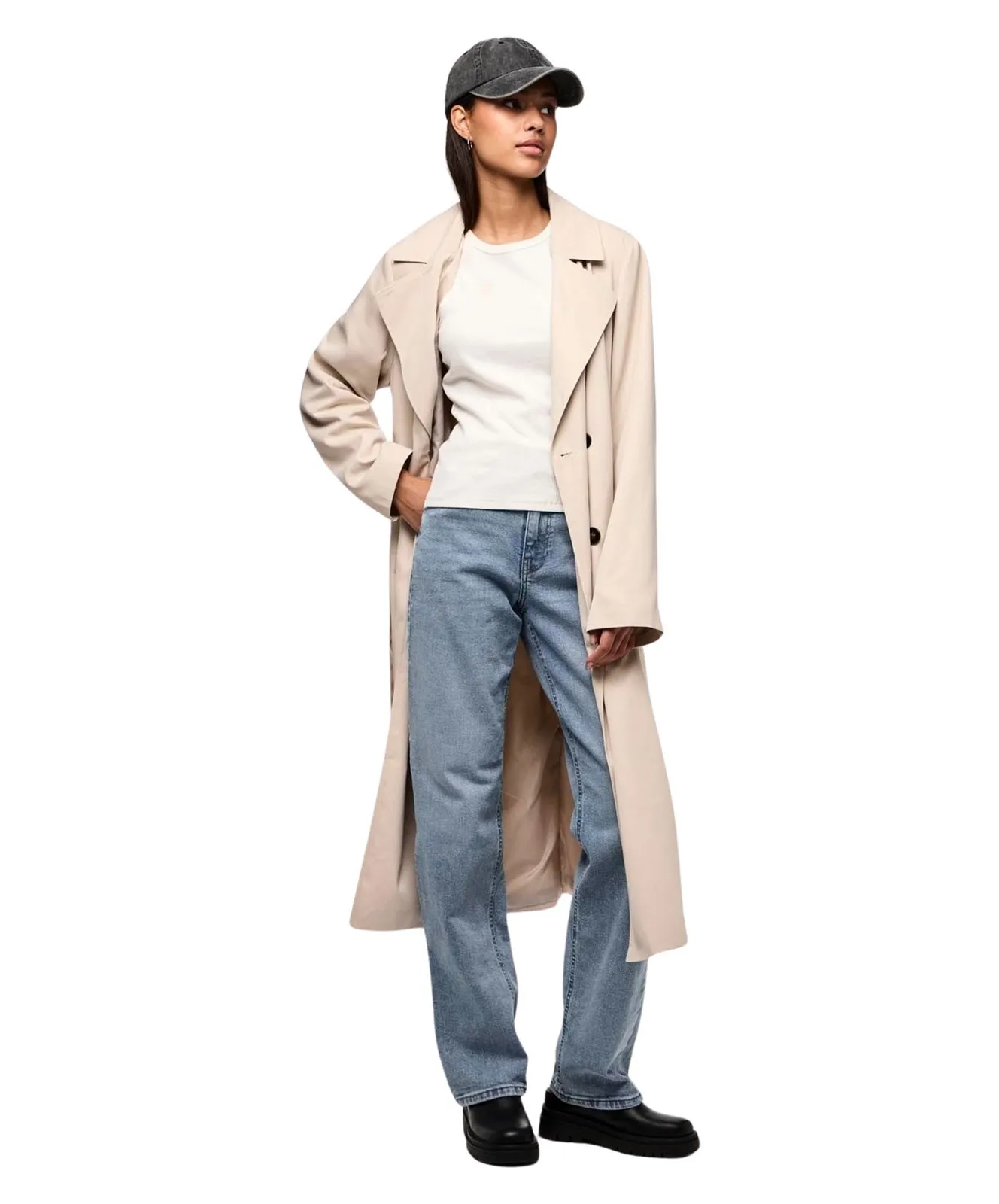 Damen Jeans Kelly von Pieces in Light Blue Denim