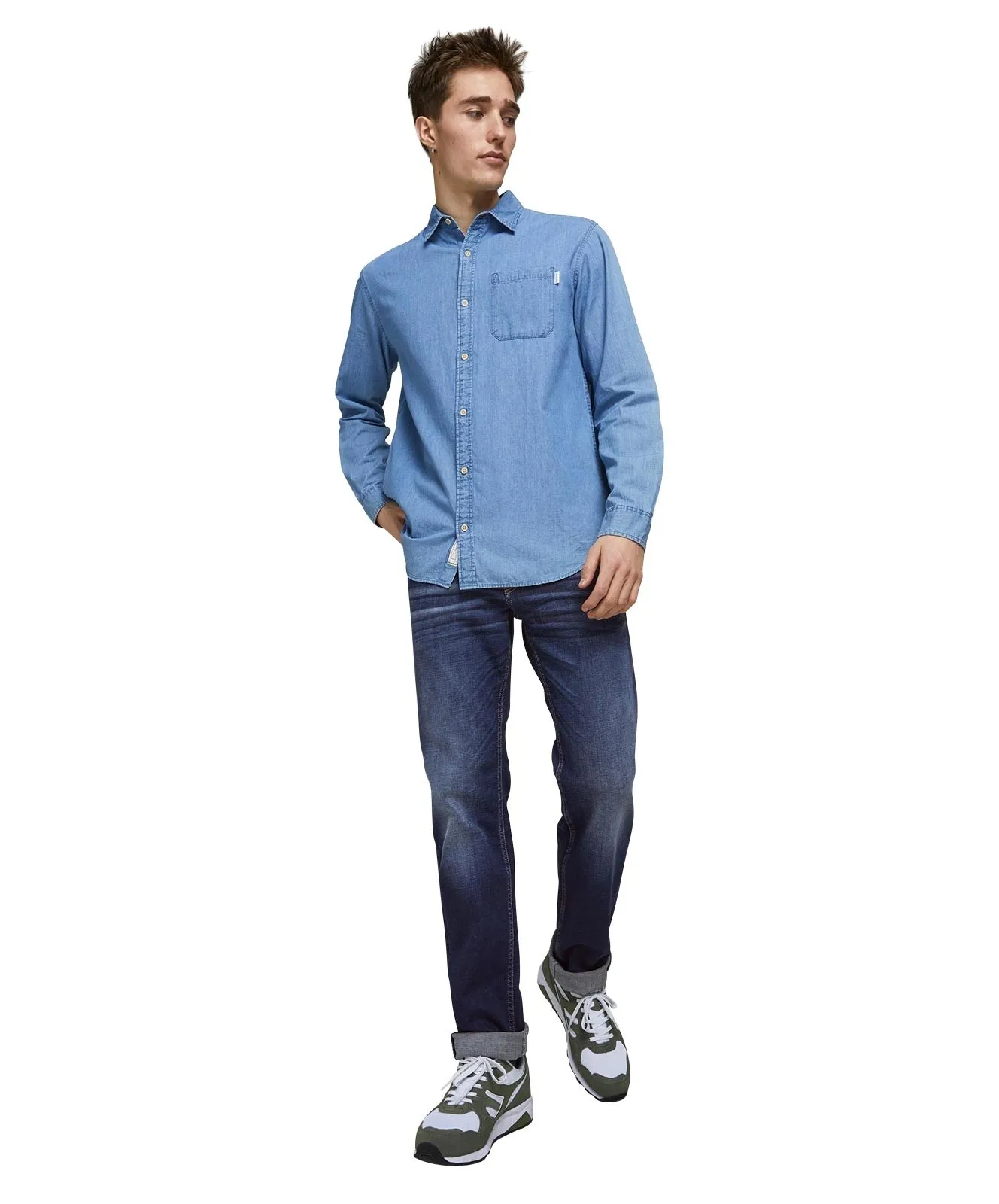 Herren Jeans Clark Original von Jack & Jones in Blue Denim