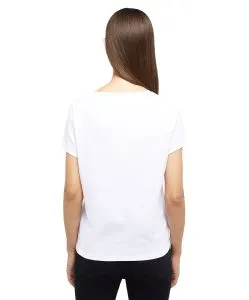 Mustang T-Shirt mit Logo Alma in Weiß