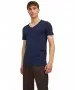 Herren Shirt Basic V-Neck von Jack & Jones in Navy Blue