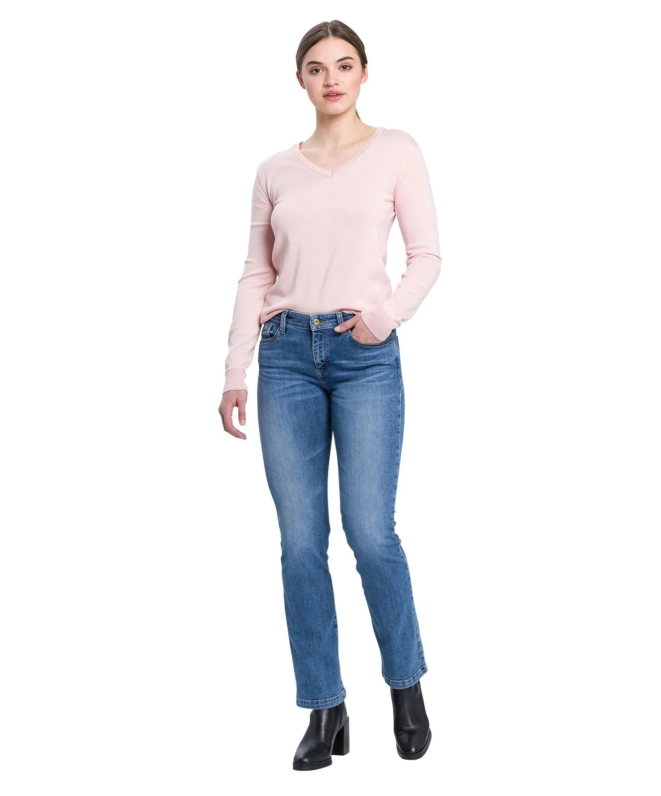 Damen Jeans Lauren von Cross in Mid Blue