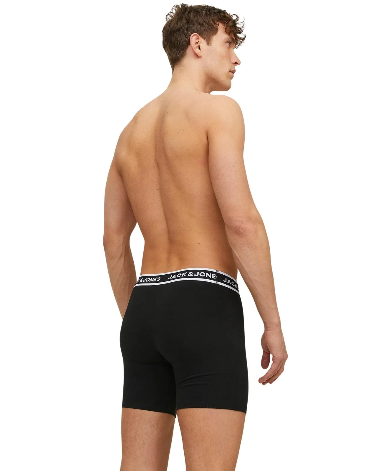 Herren Unterwäsche Solid Boxer Briefs von Jack & Jones in Black Black