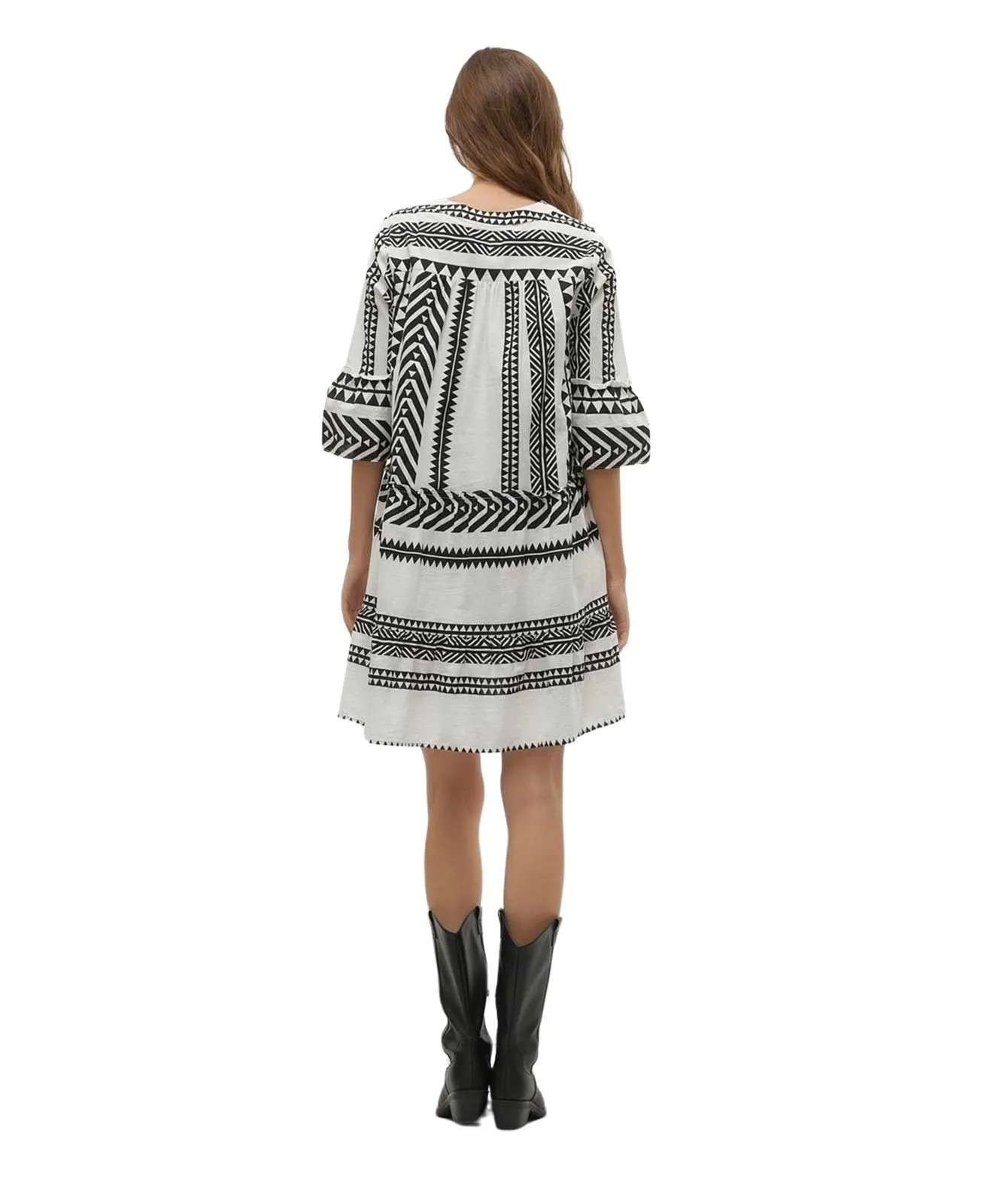 Damen Kleid Dichthe von Vero Moda in Snow White Ibiza black