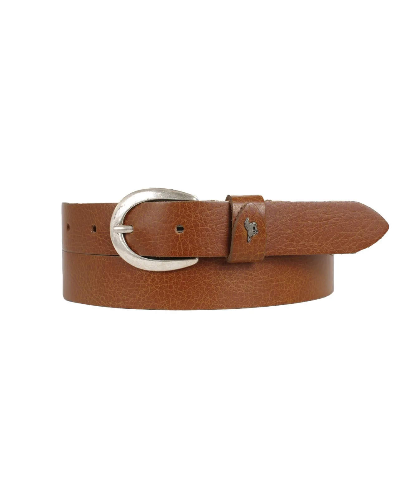 Damen Gürtel 2,5cm Softledergürtel von Mustang in Cognac