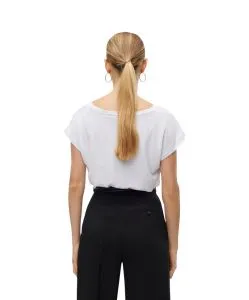 Vero Moda T-Shirt Filli mit V-Ausschnitt in Weiß