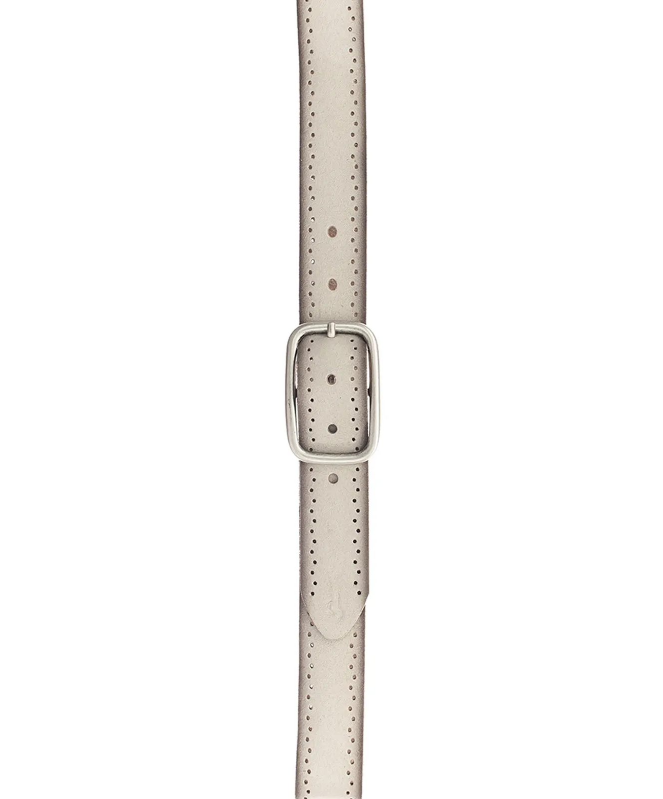 Damen Gürtel 35 mm Veloursgürtel mit Lochperforation von Mustang in Creme