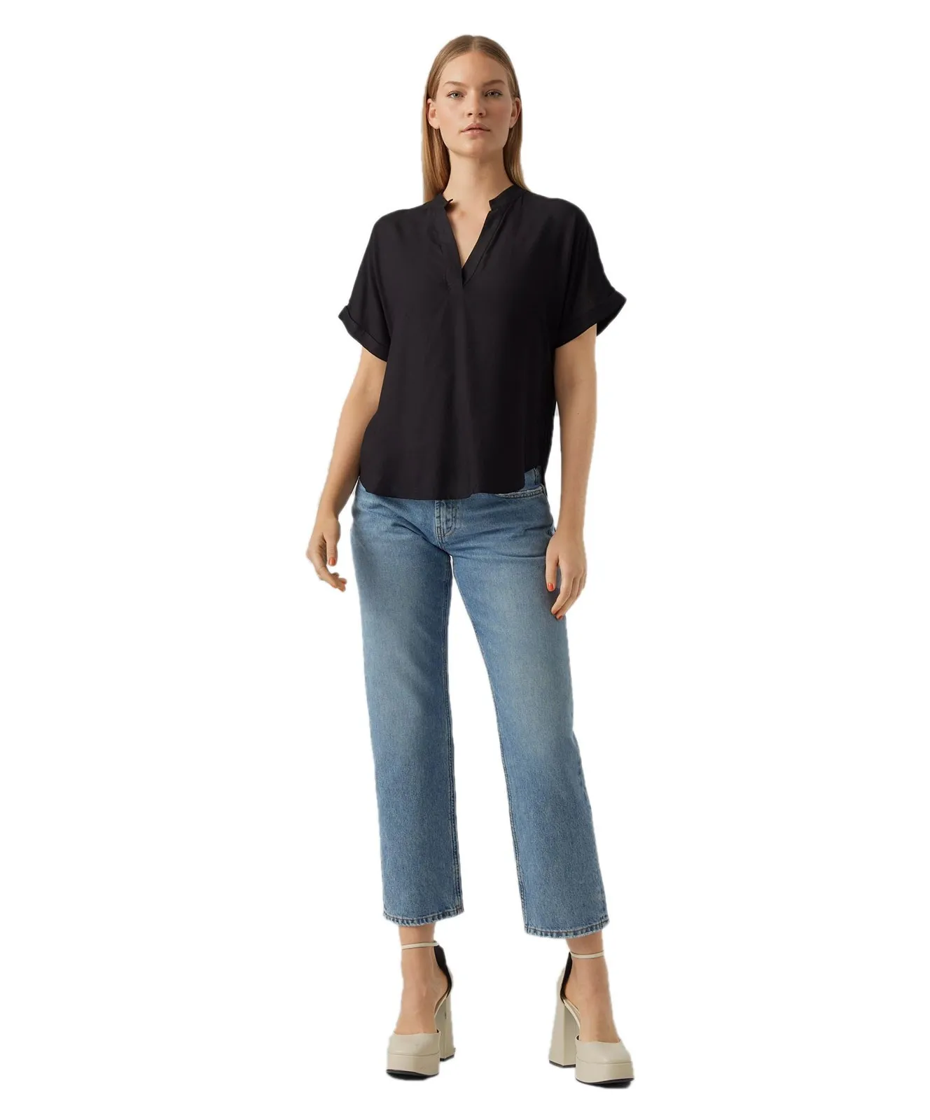 Damen Shirt Beauty von Vero Moda in Black
