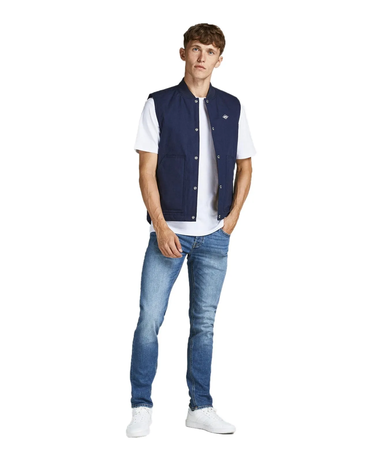 Herren Jeans Liam von Jack & Jones in Blue Denim
