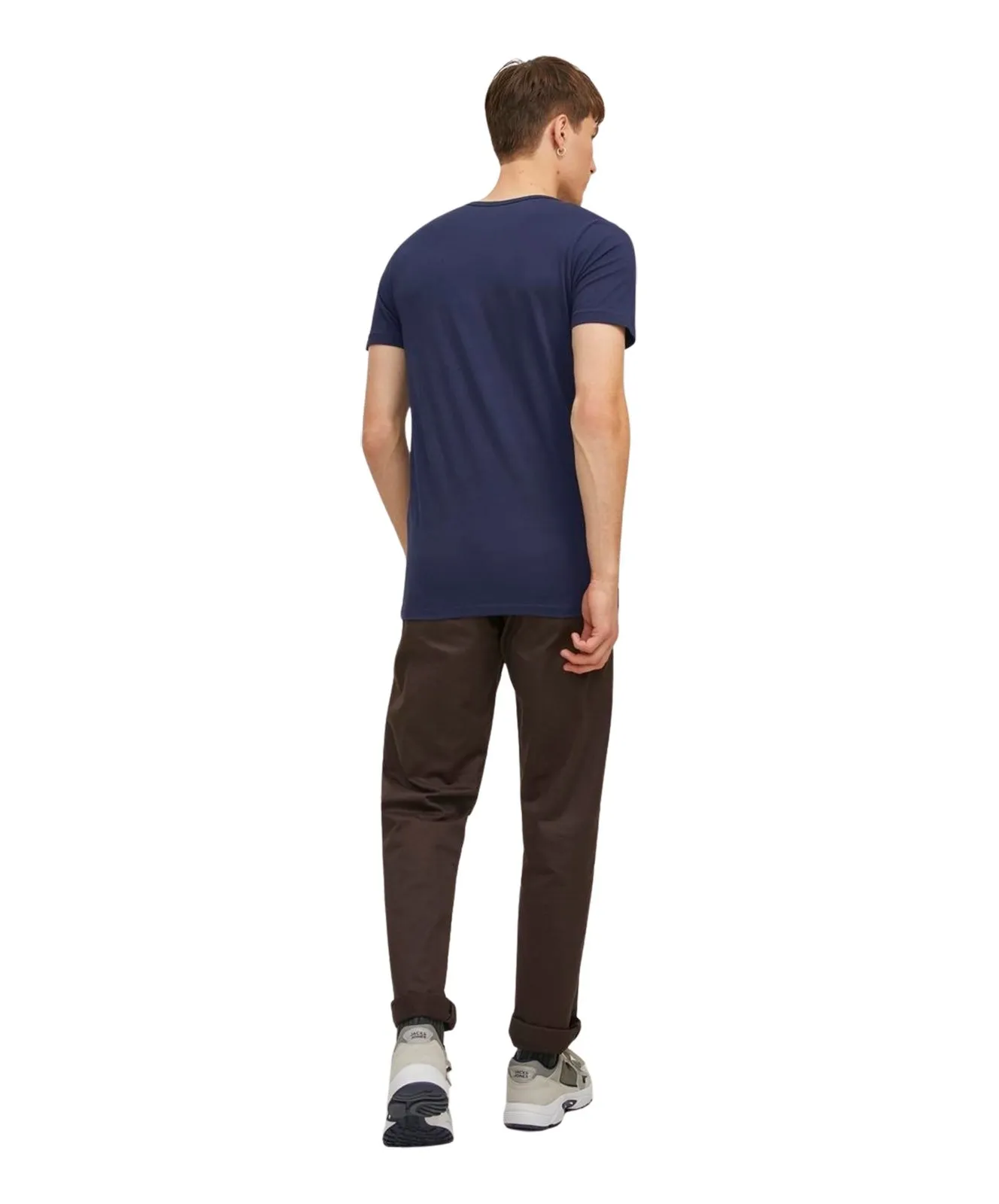 Herren Shirt Basic V-Neck von Jack & Jones in Navy Blue