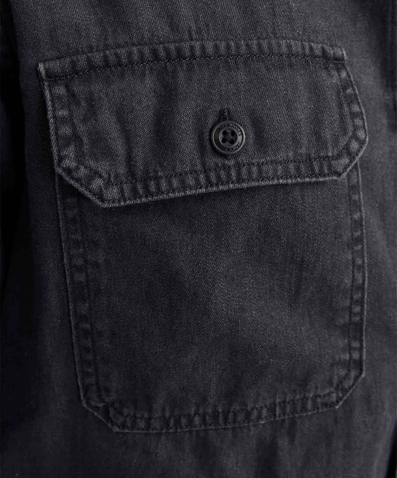 Herren Hemd Travis von Jack & Jones in Black Denim