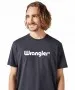 Herren Shirt Frame Logo Tee von Wrangler in Black